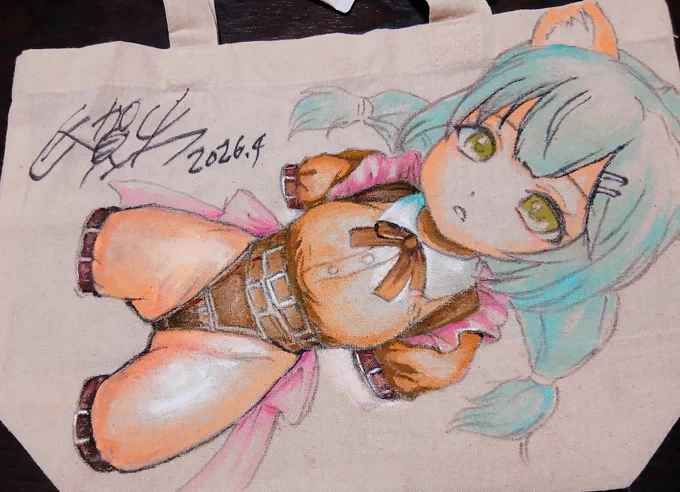 #艶惨 手描きトートバッグもう1枚できたー