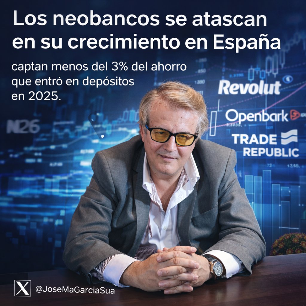 ¿De verdad los neobancos están ganando la batalla… o solo el ruido?

9 millones de usuarios en España.

Y apenas captan el 3% del nuevo ahorro.

Algo no cuadra.

Durante años nos vendieron que iban a “comerse” a la banca tradicional.

Apps limpias, onboarding en minutos,