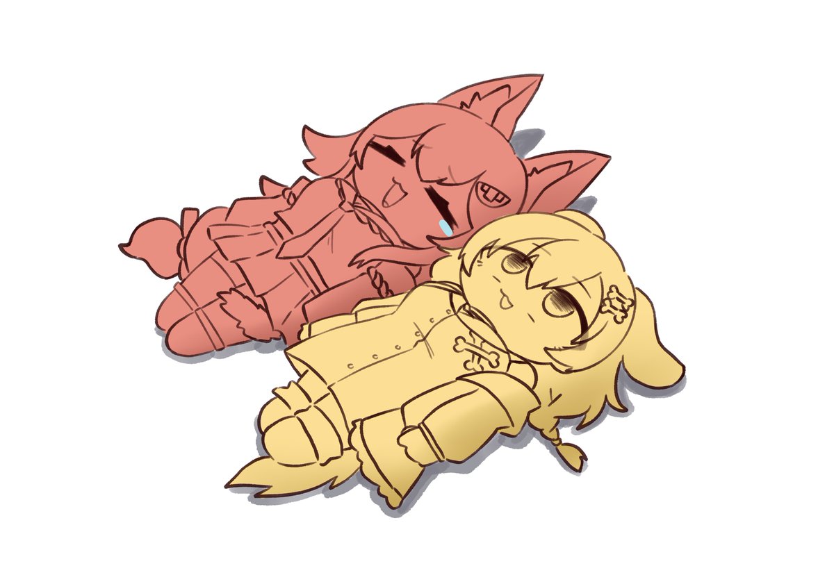 🛌
#ふたりは神様MaxDOG
#できたてころね #みおーん絵