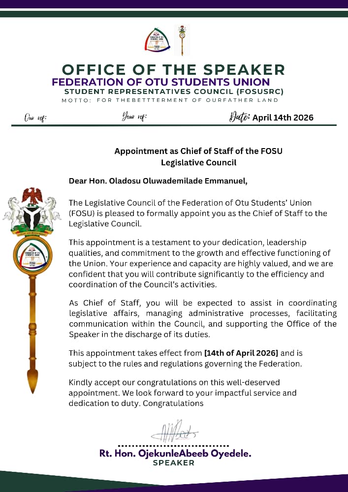 OladosuOluwade1's tweet photo. Congratulations to me.
#Fosu https://t.co/4M5DrGVmsQ