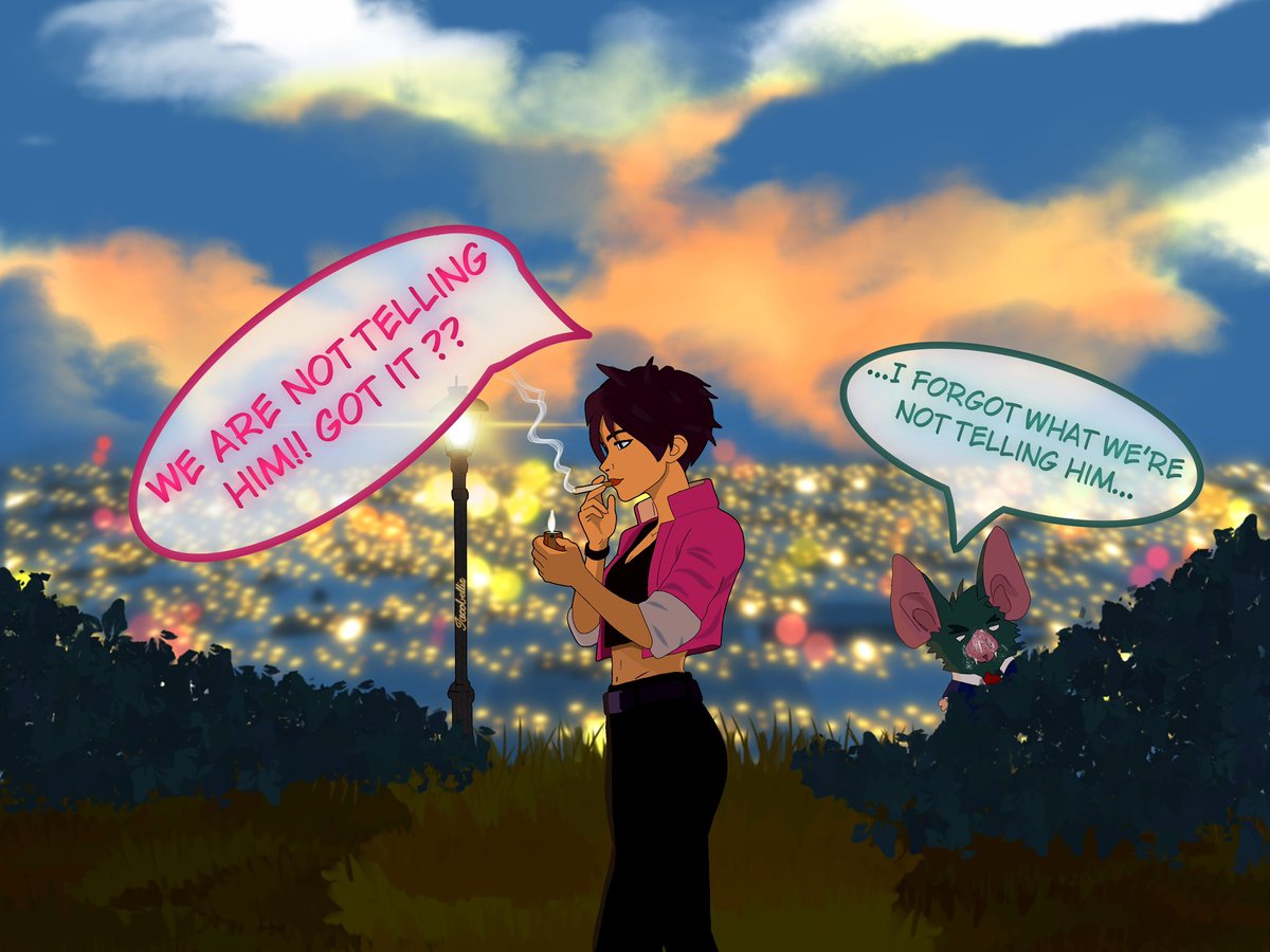 iacobellisdds's tweet image. “A good puff of smoke is my kind of Comfort”👃🚭
Invisimonth “Comfort”
#dispatch #invisigal #sonar #digitalart #invisimonth