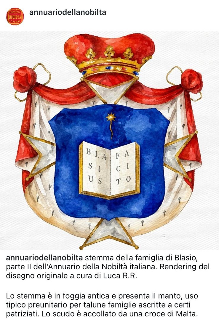 annuarionobilta's tweet photo. #Tavola #genealogica #stemma #stemmi #AnnuarioDellaNobiltàItaliana #araldica #Famiglia #Blasio https://t.co/HSa05O1nrB