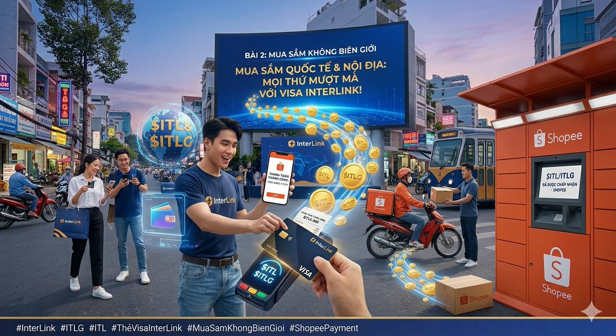 thang180282's tweet image. Vừa thanh toán đơn hàng Shopee bằng Thẻ Visa InterLink, mọi thứ mượt mà đến bất ngờ! Tiền điện tử đã thực sự đi vào đời sống thực. Đăng ký cực kỳ đơn giản, không rào cản kỹ thuật. Trải nghiệm ngay công nghệ tài chính tương lai!
#InterLink #ITLG #ITL