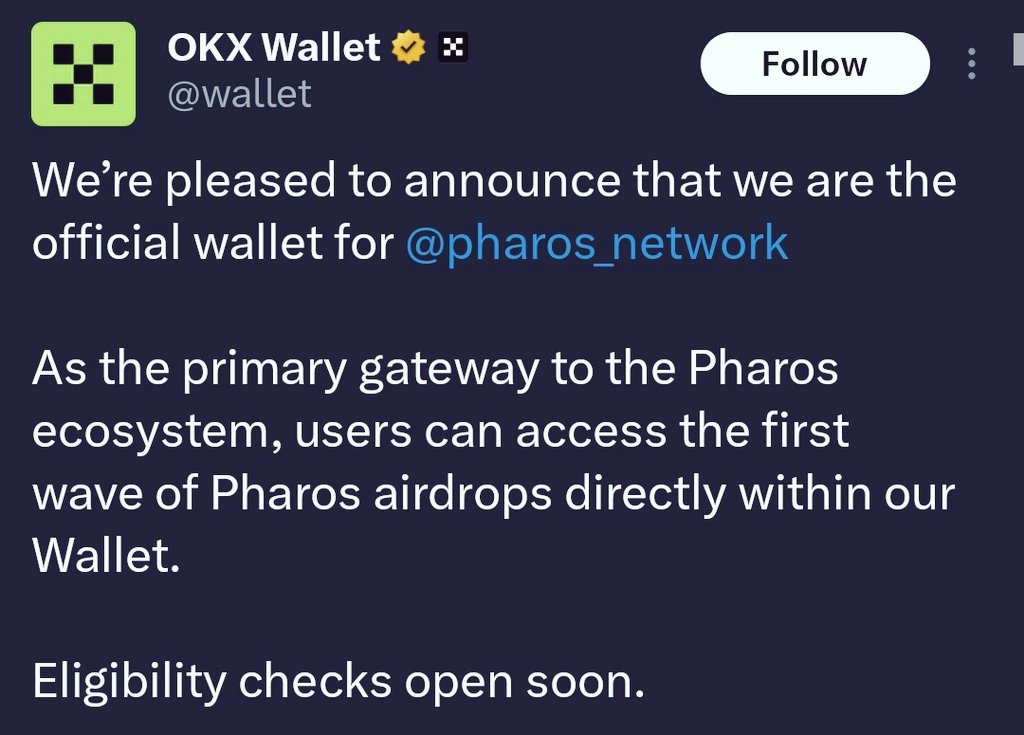 Pharos Eligibility checker soon on OKX wallet...

Let's hope for the best 🔥