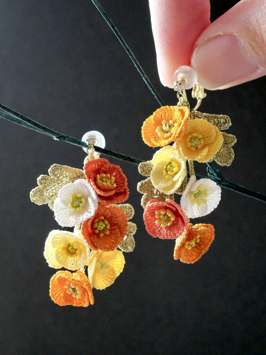 〈作品販売のお知らせ〉

「ポピーの耳飾り」

販売日…4/19（日）21時〜