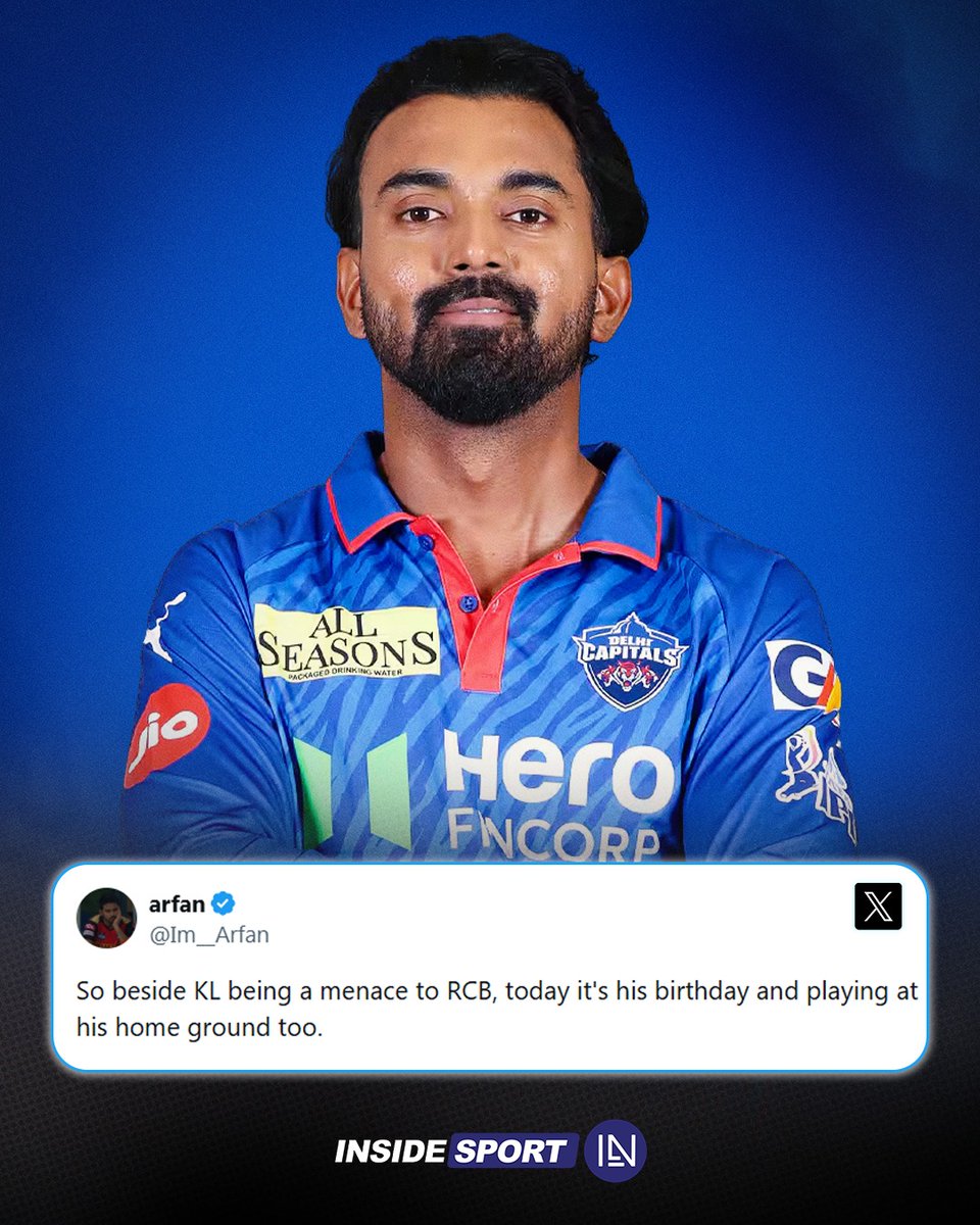 InsideSportIND's tweet image. Will we see a masterclass from birthday boy KL Rahul on his home ground today against RCB? 🤔🏏

#KLRahul #RCBvDC #DC #IPL2026 #CricketTwitter