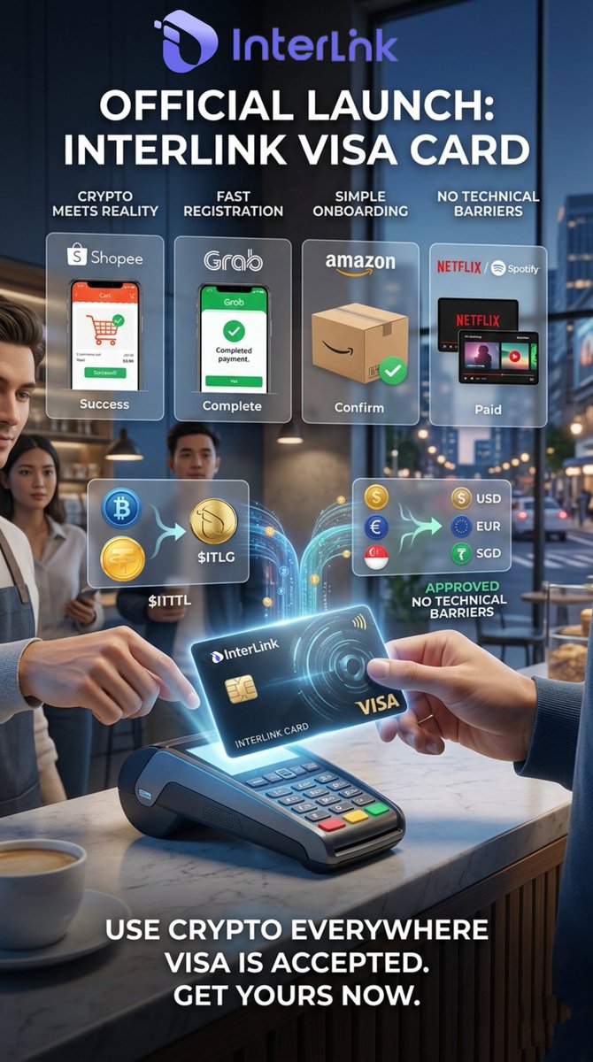 sabilqu's tweet image. InterLink Visa Card Launch Announcement: Connecting ITL &amp;amp; ITLG to Real-World Financial Use

#InterLink #ITLG #ITL #ITLX