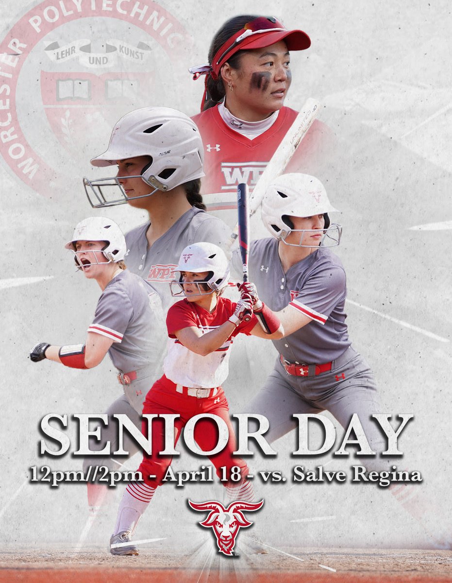 WPIAthletics's tweet image. 🔴GAMEDAY🔴

@WPISoftball hosts Salve Regina in a @NEWMACsports doubleheader for Senior Day on the Rooftop Field starting at 12 and 2pm! 🎓

Tune in on @FloCollegeSB ⤵️
🎥- flocollege.com/live/236424
📊- bit.ly/4e0NZqV

🥎x🐐
#GoatNation #d3sb