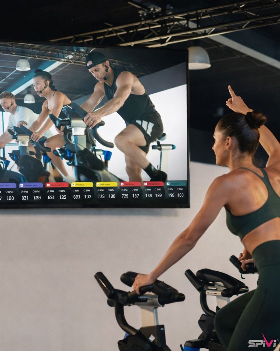 SpiviTech's tweet photo. World-class content meets real-time performance.

Les Mills The Trip, RPM, and Sprint are now fully integrated with Spivi Studio and Spivi MetriX.
No extra hardware. Just powerful, data-driven rides your members will feel and see. 
•
• 
•
#Spivi #LesMills #FitnessGamification https://t.co/JdOkdSQAdP