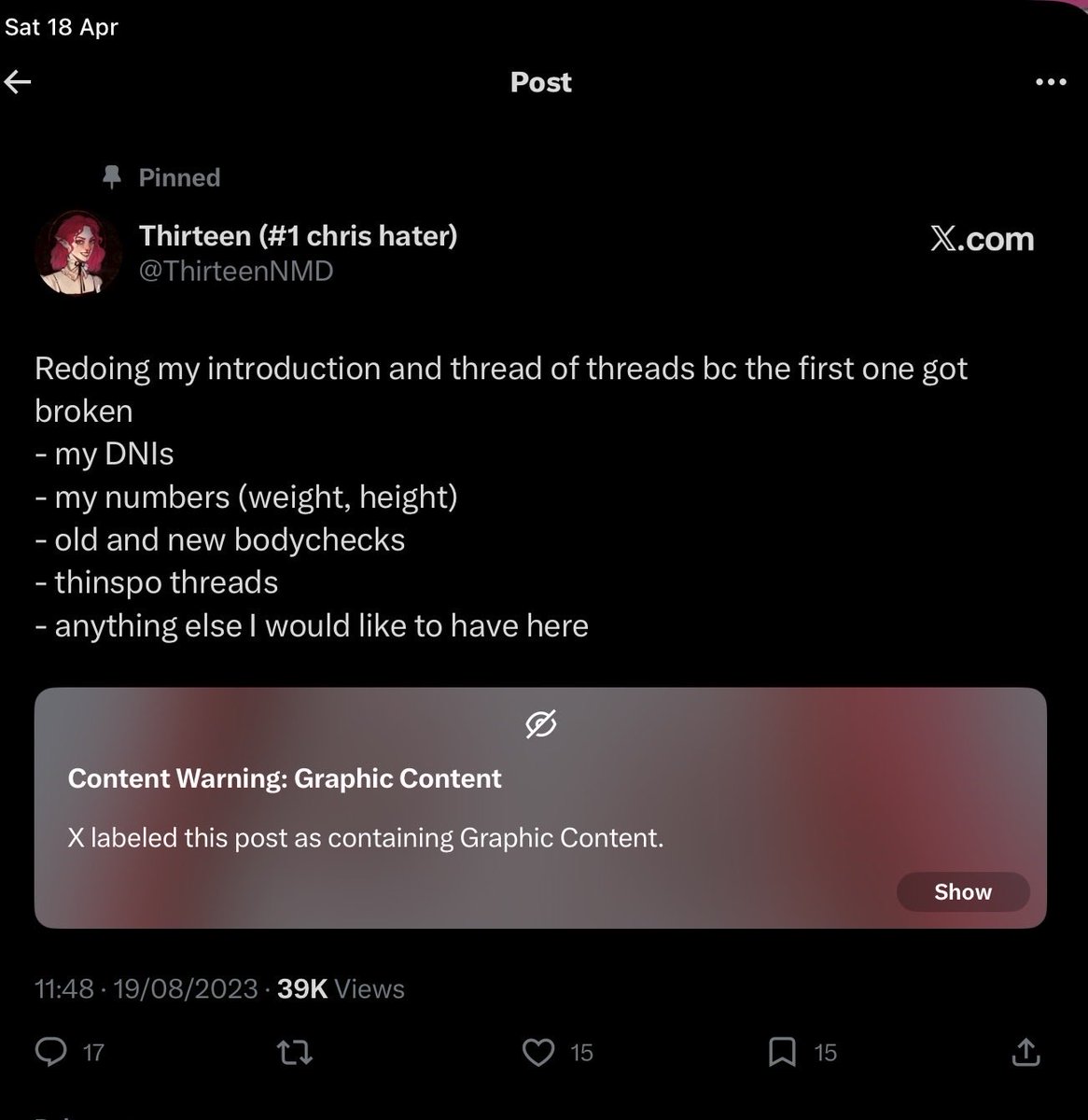 Thirteen (#1 chris hater) tweet media
