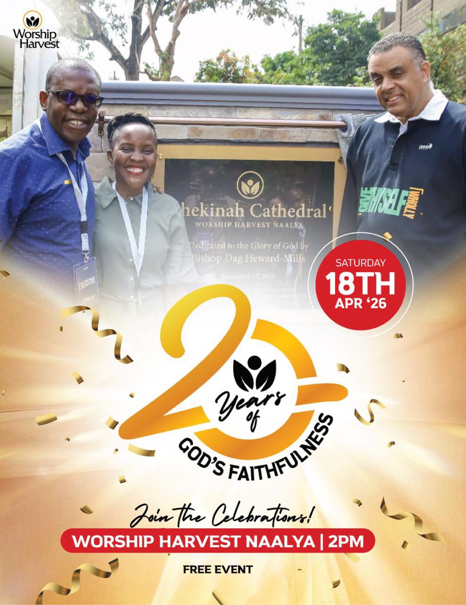 AlyxxBarbie's tweet photo. As we celebrate 20 Years of Worship Harvest, I continually give thanks to God for Apostle Moses Mukisa and His dear wife Pastor Sarah Mukisa, as they inspire us as a Family on Mission. ❤️❤️❤️❤️❤️
See you at 2PM
#Proclaim26
#WorshipHarvestAt20 https://t.co/KFYFpNiCv8