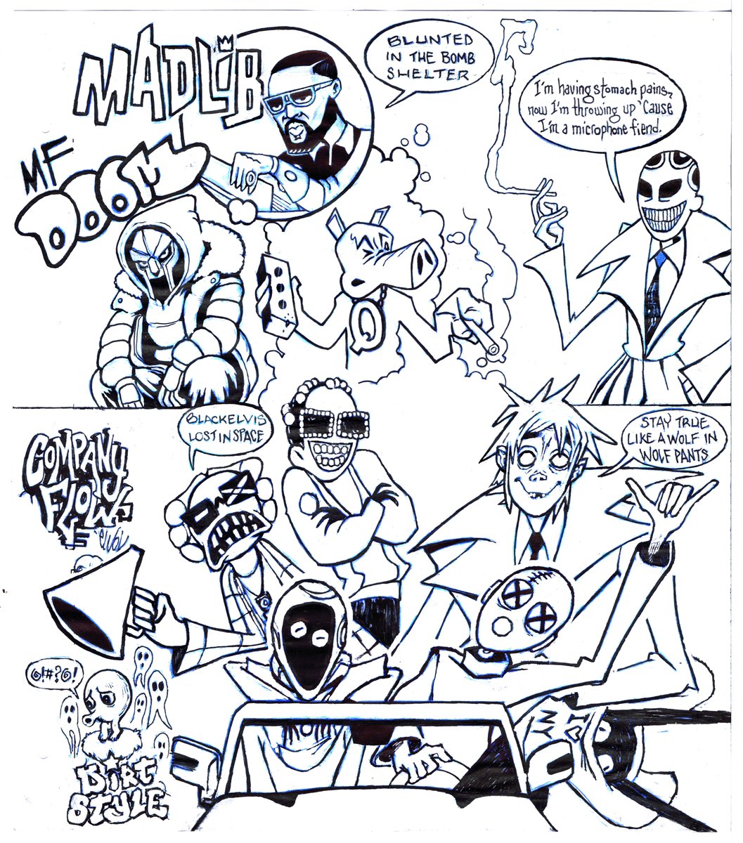 3lix13's tweet image. Research [Col Erase / Ink / TVPaint]

#DontBeDumb #AsapRocky #AesopRock #2D #StuartPot #MFDOOM #damonalbarn #MADLIB #Grafitti #comics #CompanyFlow #LoopDigga #Vinyl #ink #StonesThrowRecords #Quasimoto #cartooning #TimBurton #Qbert #DirtStyle #Ghosts #Supervillain #TVPaint #hewll