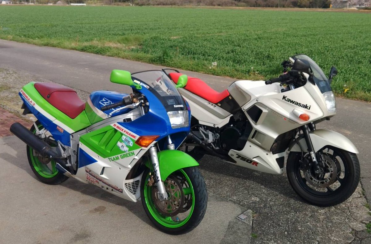 GPX750R（ありがとうございました） 750cc専用設計のGPX750Rが秀逸なコーナリングを楽しめるのもカワサキ
