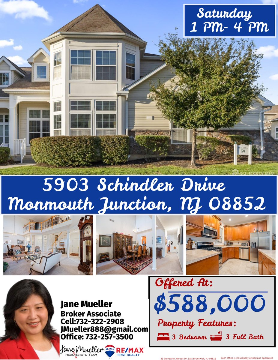 JaneJmueller888's tweet image. Whether you’re searching for your dream home or just curious about the current market, stop by at these beautiful properties and chat with us.
We’re here to help you navigate your real estate goals!

📲732-322-2908

#janemuellerteam ; #backdrop; #eastbrunswick ; #southbrunswick