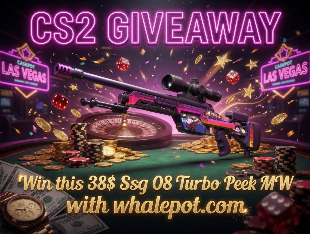 Destructum's tweet image. 🐳Sponsored By @whalepotcom   🐳

👉38$ SSG 08 Turbo Peek Minimal Wear

✅Follow @whalepotcom 
☑️Retweet-like and tag friend(s) 

⏰End in 7 Days
#CS2 #CS2GIVEAWAY #CSGO