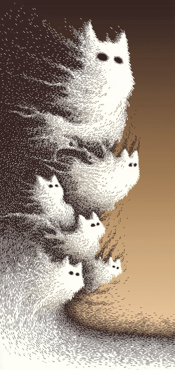 frottage_app's tweet image. vortex spiral ghost, van dyke brown gradient lineup
#wallpaper #GenAI #AI