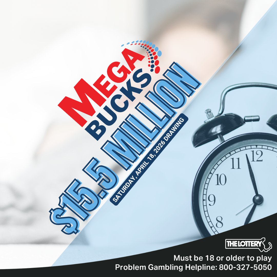 MAStateLottery's tweet image. 😴 Saturdays are for no alarms and playing Megabucks 🤑

Tonight's estimated Megabucks jackpot is $15.5 MILLION!

#MassLottery
#Lottery
#Saturday
#Weekend
#Jackpots
#Megabucks
#Massachusetts