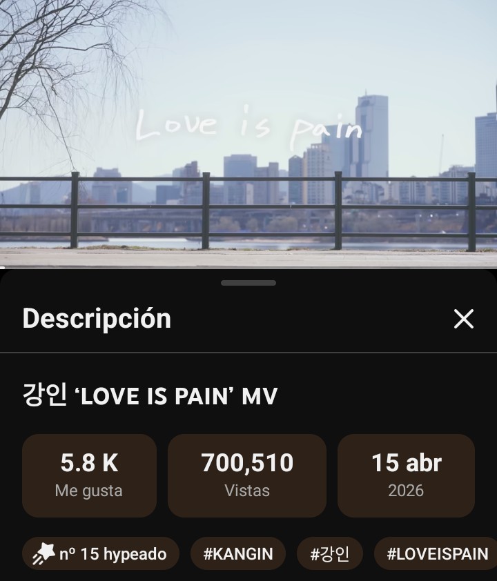 mapachitasteam's tweet photo. ¡Estamos muy felices de que Love is Pain haya alcanzado las 700K visualizaciones! 
Y  #15 de videos hypeados 🎉

 ¡Sigan reproduciendo el MV ¡Ya casi llegamos al millón! 💙

#KANGIN #강인 #KANGIN_LOVEISPAIN #LOVEISPAIN @Himsenkangin https://t.co/4jU7xyHNPj