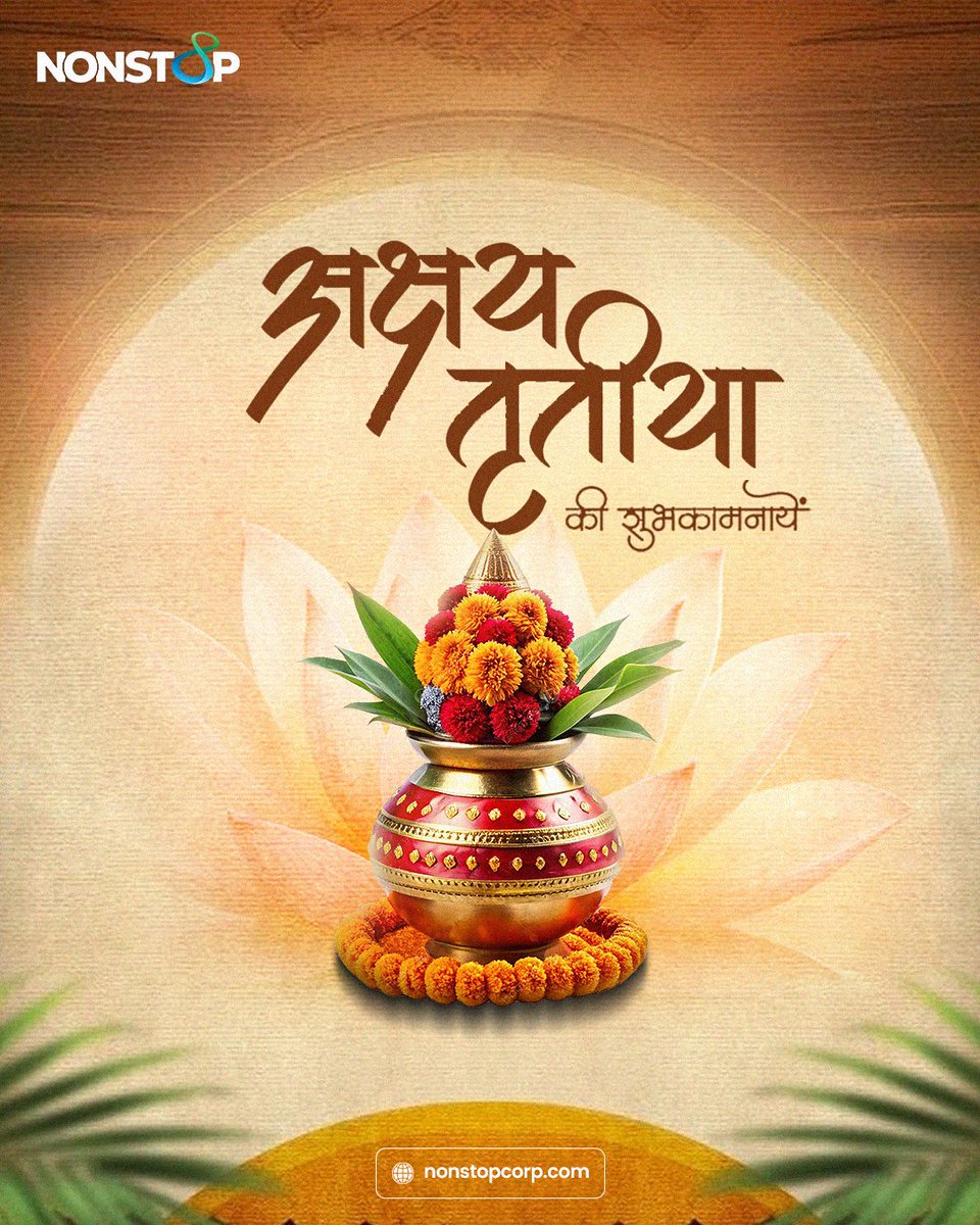 nonstopcorp's tweet photo. Celebrate the spirit of new beginnings and endless prosperity this Akshaya Tritiya. ✨

A day that symbolizes growth, good fortune, and success, may it bring abundance, happiness, and positivity into every aspect of your life.
#AkshayaTritiya #FestiveVibes #IndianFestival https://t.co/mYnSNDZcbq