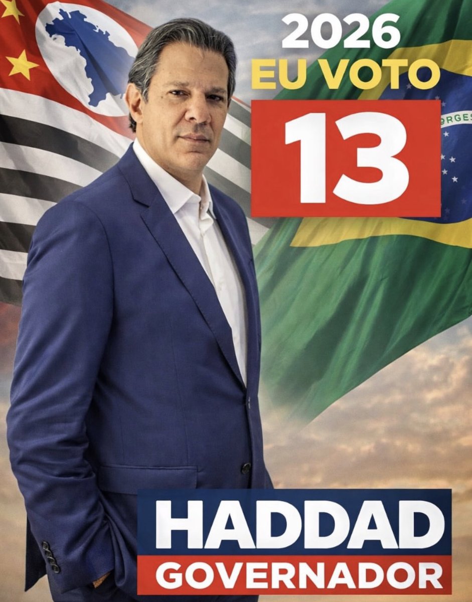 E SERÁ ASSIM ! 
HADDAD PARA GOVERNADOR.