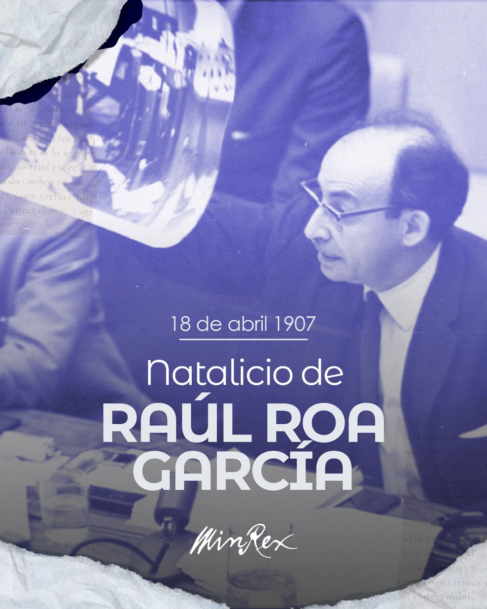 Hace 119 años nació Raúl Roa García, el Canciller de la Dignidad. Un intelectual, patriota y revolucionario de referencia para todas las generaciones de cubanos.

Formador de nuestra #DiplomaciaRevolucionaria, nos inculcó la firmeza de principios, la habilidad táctica, "el tacto