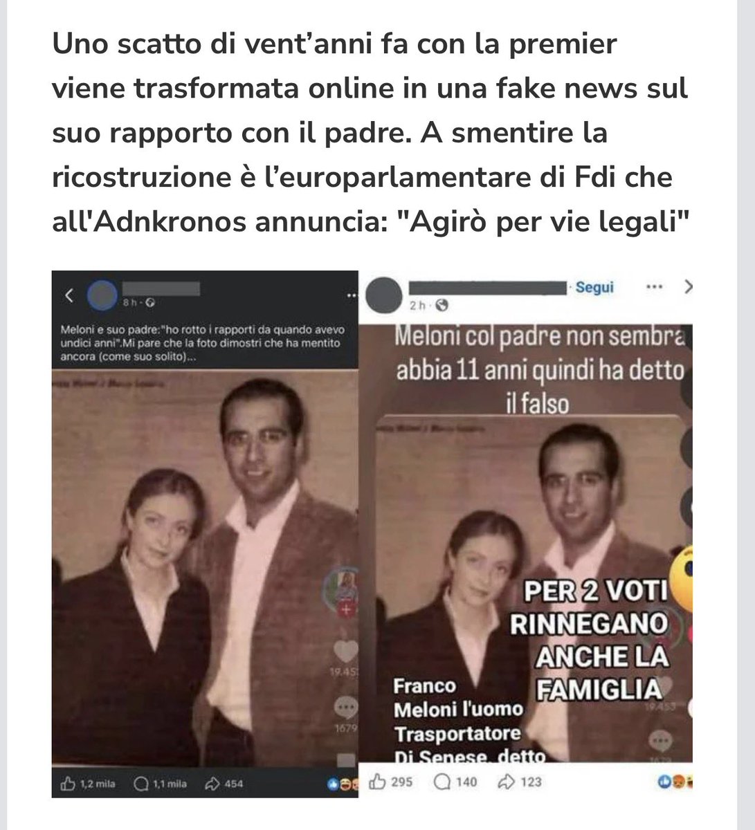 Ultimo_Samurai_'s tweet image. Ai rincoglioniti di #Sinistra che pur di attaccare #Meloni pubblicano foto di lei adulta con un presunto padre suggerisco di informarsi meglio. L’ennesima figura di merda. 
INETTI E INCAPACI DI VERIFICARE LE FONTI.