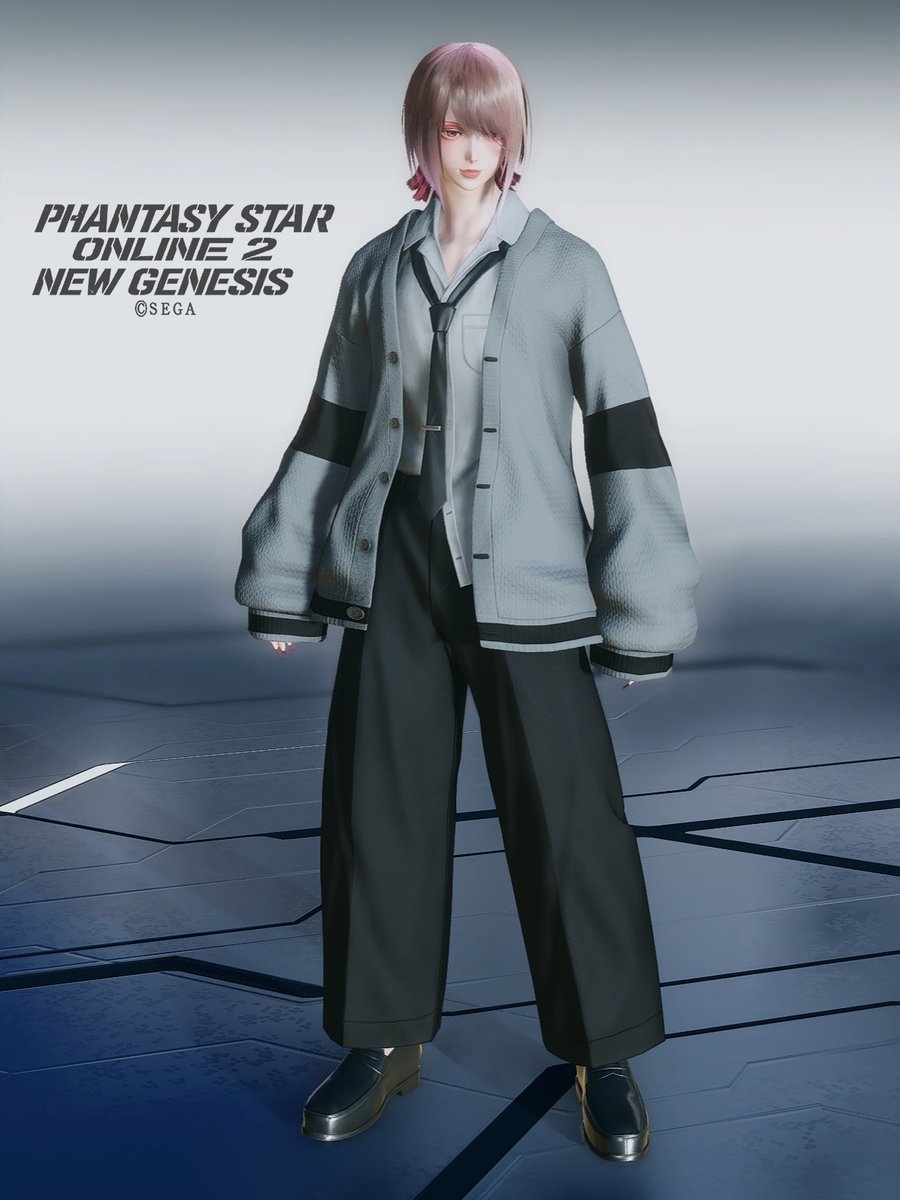 この服(カーディンオーバーT1[Ba])バチクソかっこいいのでT2にもください。クールなお姉さん作りたいんです。
#PSO2NGS_SS
#NGSHeadline