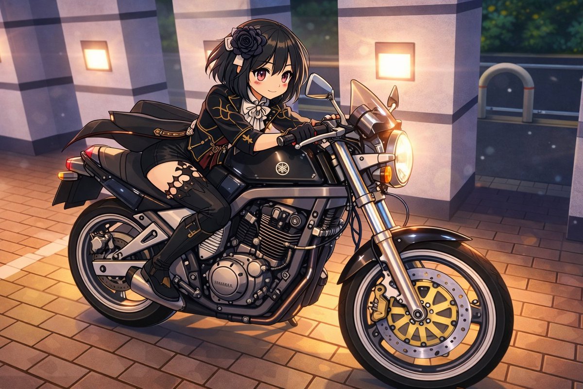 帰ってきたので、バイクの練習しなければー！