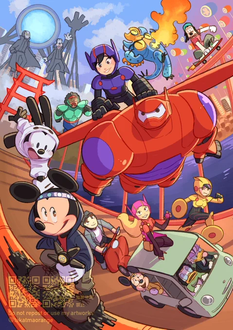 またミキフレ×ディズニー映画シリーズ描きたいな