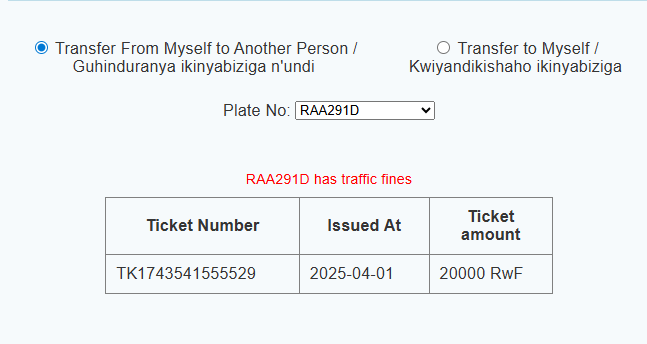 ETSHarjit's tweet photo. @Rwandapolice, we need assistance regarding vehicle RAA 291D. The owner gifted this car to the driver via a legal agreement, but the transfer hasn't been completed. The driver is currently unresponsive. Latest traffic ticket: TK1743541555529. Please advise on how to proceed. https://t.co/fKWtP4mS26