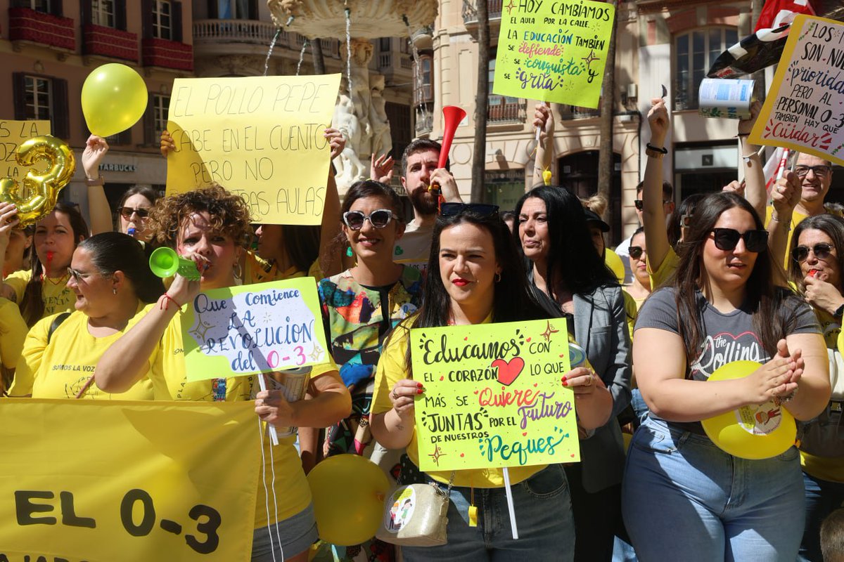 Las trabajadoras de la educación infantil de 0 a 3 años hoy en Málaga 💛

Moreno Bonilla desvió 5 mill€ a la obra del Estadio de la Cartuja y renunció a 120 mill€ para la educación infantil, a costa de condiciones laborales precarias y ratios insoportables

<a href="/PorAndaluciaOrg/">Por Andalucía 🌈</a> 💛