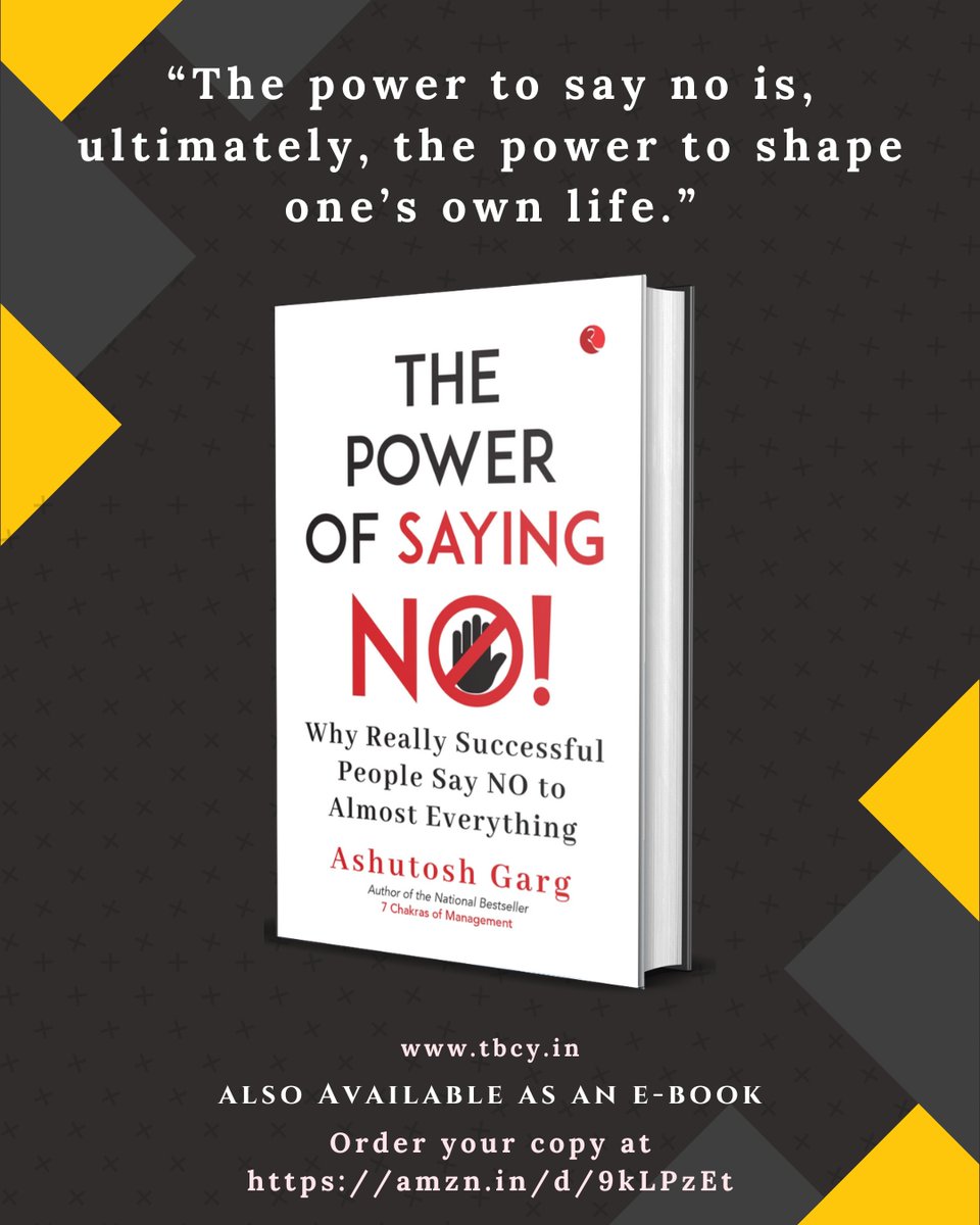 followtbcy's tweet image. “Truly successful people say NO to almost everything.” – Warren Buffett
Focus beats hustle. Always.
📘 The Power of Saying NO! by Ashutosh Garg
👉 amzn.in/d/9kLPzEt

#Success #Focus #Leadership