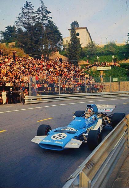 Retromania4ever's tweet image. 1971 Spanish GP held on the Montjuïc street circuit in #Barcelona
Matra MS120 #Formula1 V12 engine. 
Chris Amon 🇳🇿