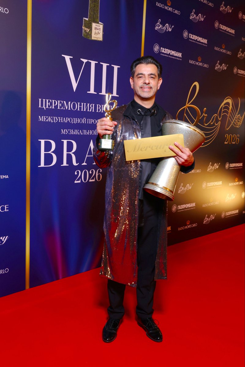 RonyBarrak's tweet photo. “A memorable milestone in my career” THANK YOU “BraVo Awards” where this magical event has been held at the best theater in the world at the Magnificent “BOLSHOI THEATRE” Moscow 🇷🇺I’m truly grateful to be awarded &amp; recognized as an international Artist (Percussionist &amp; Composer) https://t.co/nIt6MrxwsA