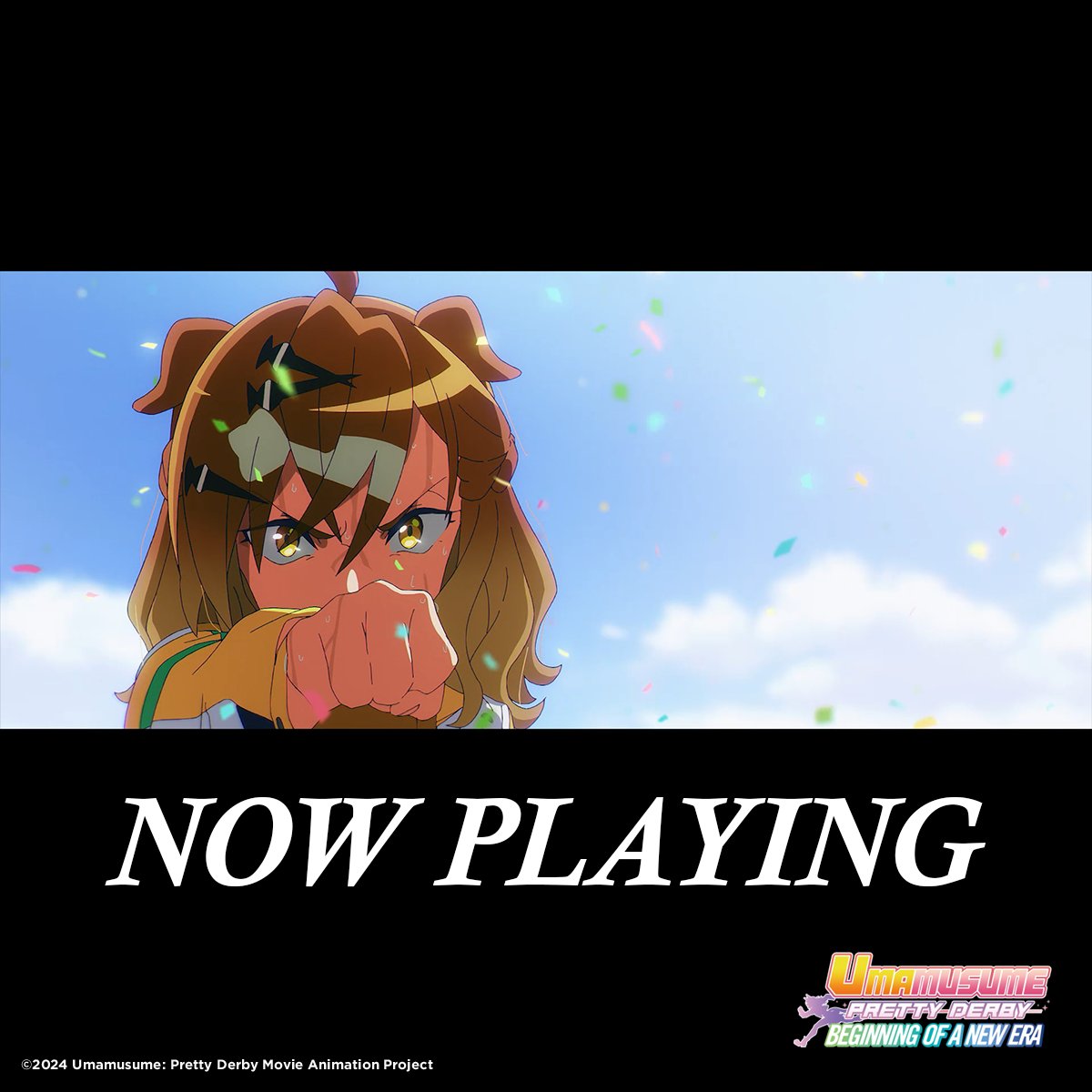 sugoicoau's tweet photo. Did you know the Satsuki Sho — one of the races at the heart of Umamusume: Pretty Derby — Beginning of a New Era — is actually running in Japan today? Catch the film in cinemas across Australia and New Zealand today! More sesions have been added! 
Tickets https://t.co/cJlmMXz22b 

#umamusume #SatsukiSho