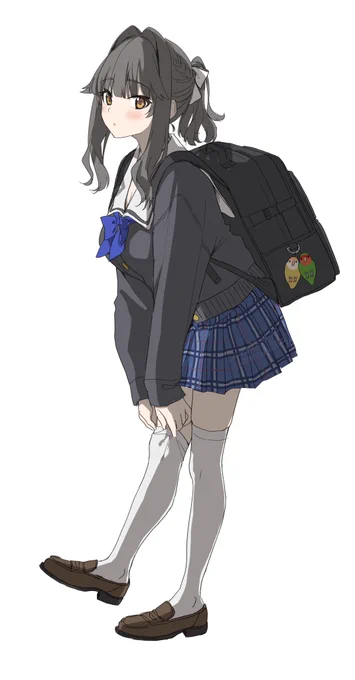 通学リュック大きくて大変そう