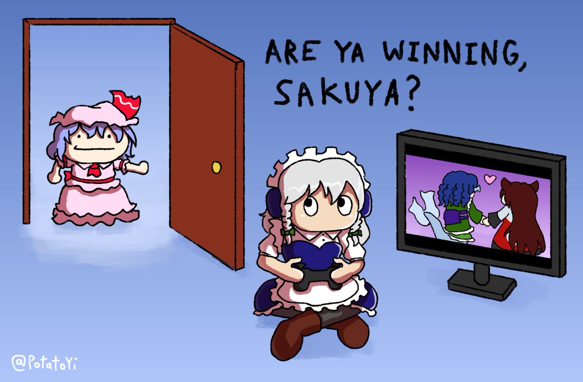 the gamer maid achieved the gay mermaid ending
she's just 100%ing it because she's a true gamer, that's all totally hahahaha
touhou