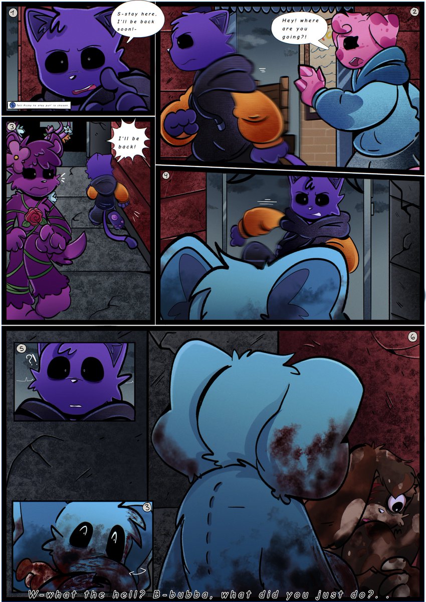 Alpha_Wolfster's tweet image. Flipped a coin, this one lost. So this is the only page of choice [Leave Picky] you'll see. Wanna see a page that continues from here? You gotta pay.

Art by @Mari_maria03 
Oc by @FlacoalexC 

#PickyPiggy #Catnap #SmilingCritters #SmilingCrittersAU #RERRAU