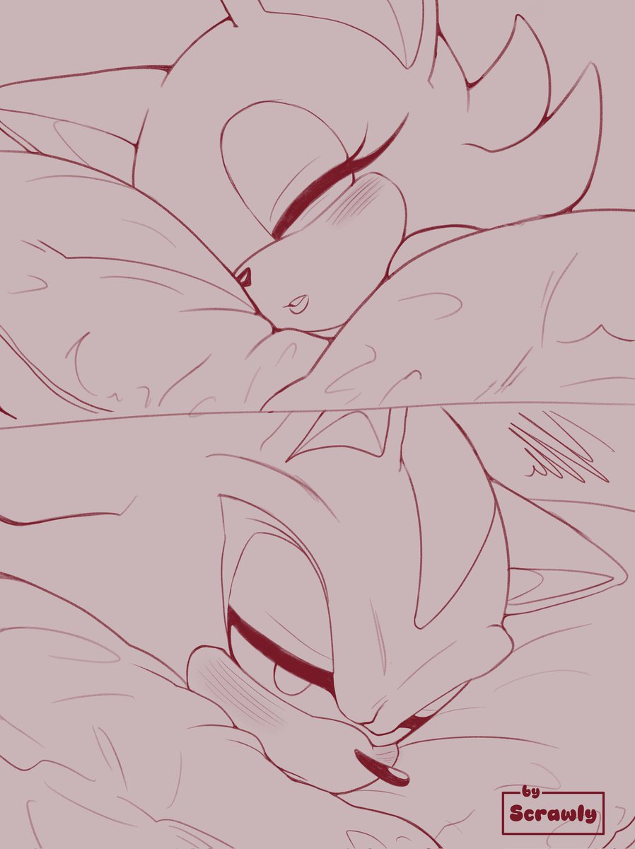 hi_sarith's tweet image. A small sketch that I'll finish later. #shadouge moment 
.
.
.
#shadow #rouge #sonic #ship #amor #fanart #sonicart