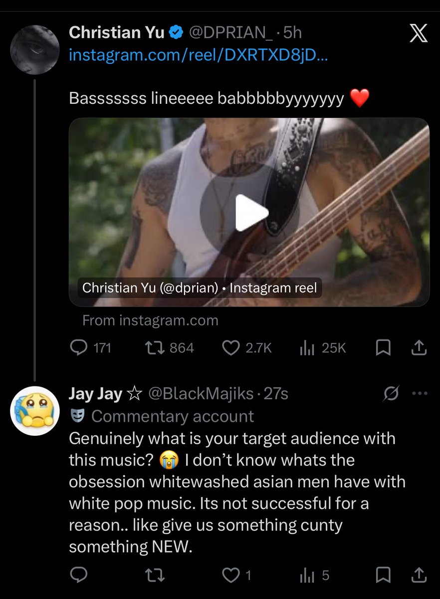 thatglitterhag's tweet photo. Going after Christian now, I see. This idiot is just trying to poke at everyone. https://t.co/DkWRlekCJm