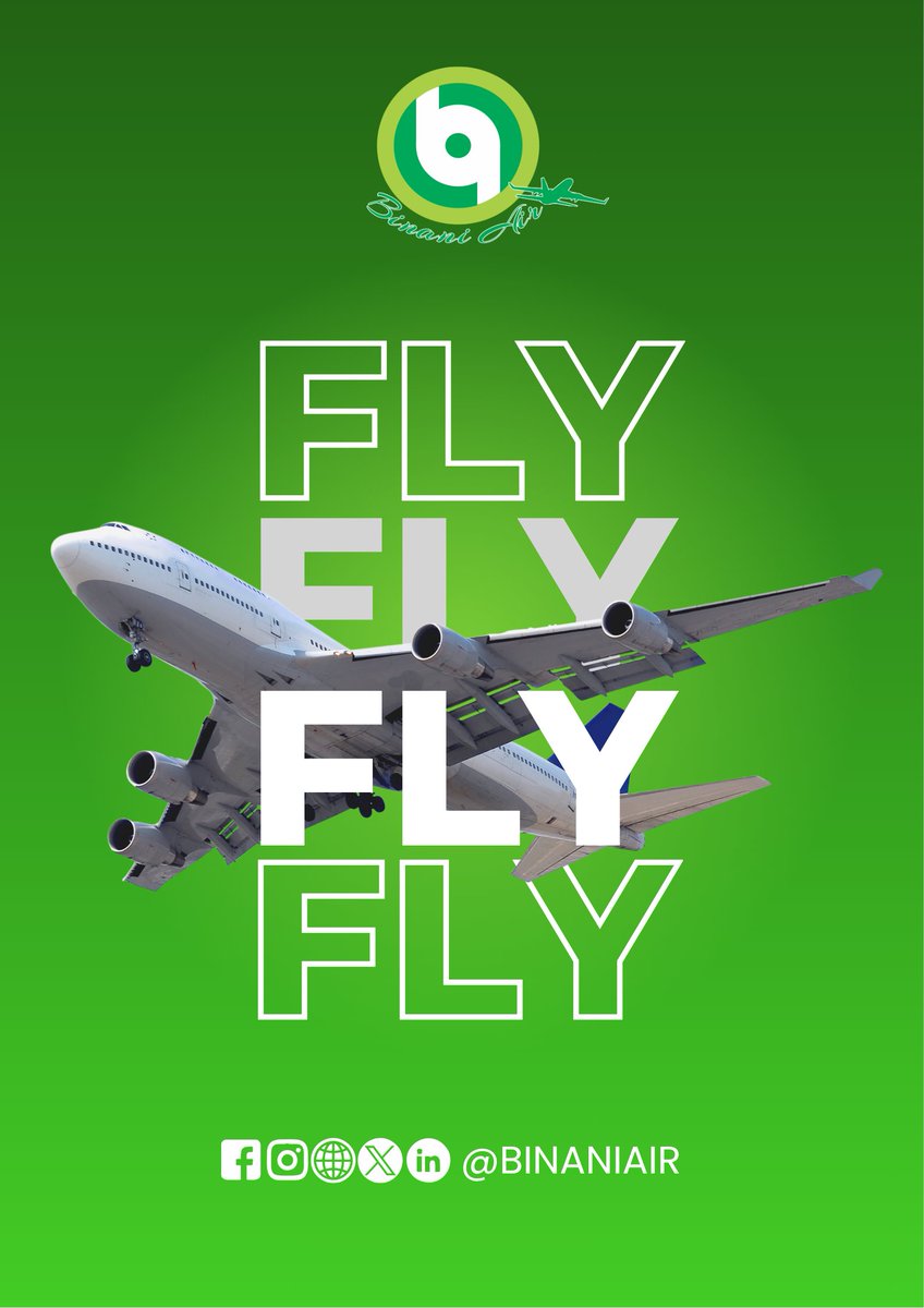 The sky just got an upgrade!
A smarter, smoother way to travel across Nigeria.
Reserve your seats.
#FlyNigeria #TravelNigeria #AviationNigeria #FlyBetter