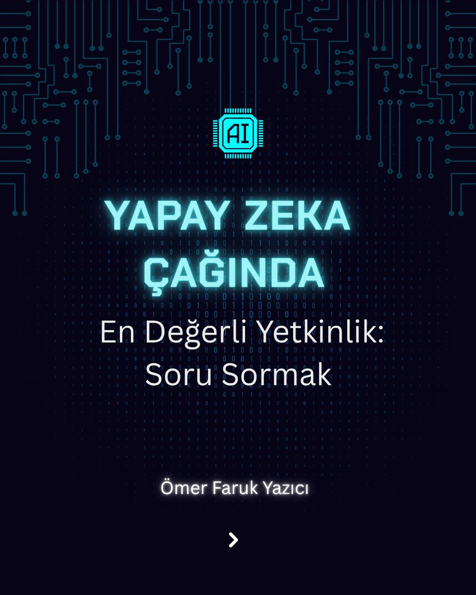 Bizim okullarımız yapay zekâ çağının yıldızlarını bu haliyle çıkartamaz. 

Neden mi? Cevap basit. 

Yapay zeka “soruyla” büyüyor.
Okul “cevapla” not veriyor.

İkisi aynı dili konuşmuyor ve bu fark, her dakika biraz daha açılıyor.

Şunu düşünelim… Artık herhangi bir sorunun