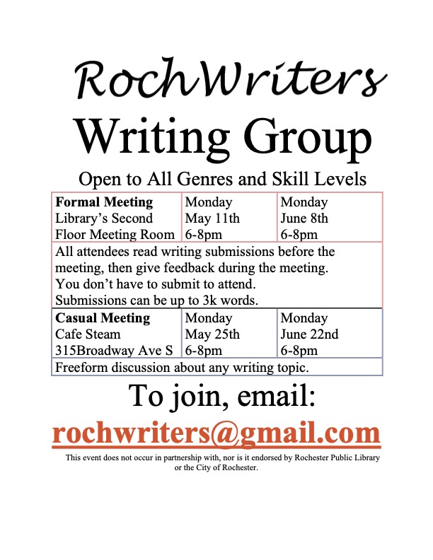 BoyumSeth's tweet image. #rochesterMN #writers