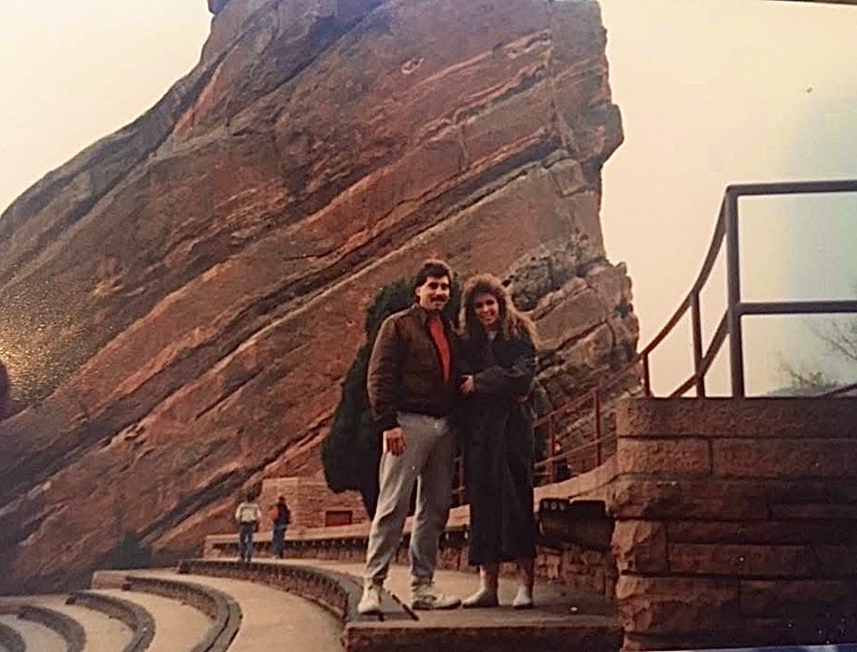 Mike and I at Red Rocks in 1989. 
His first time there.
Still one of my favorite venues.
<a href="/RedRocksCO/">Red Rocks Park & Amphitheatre</a>