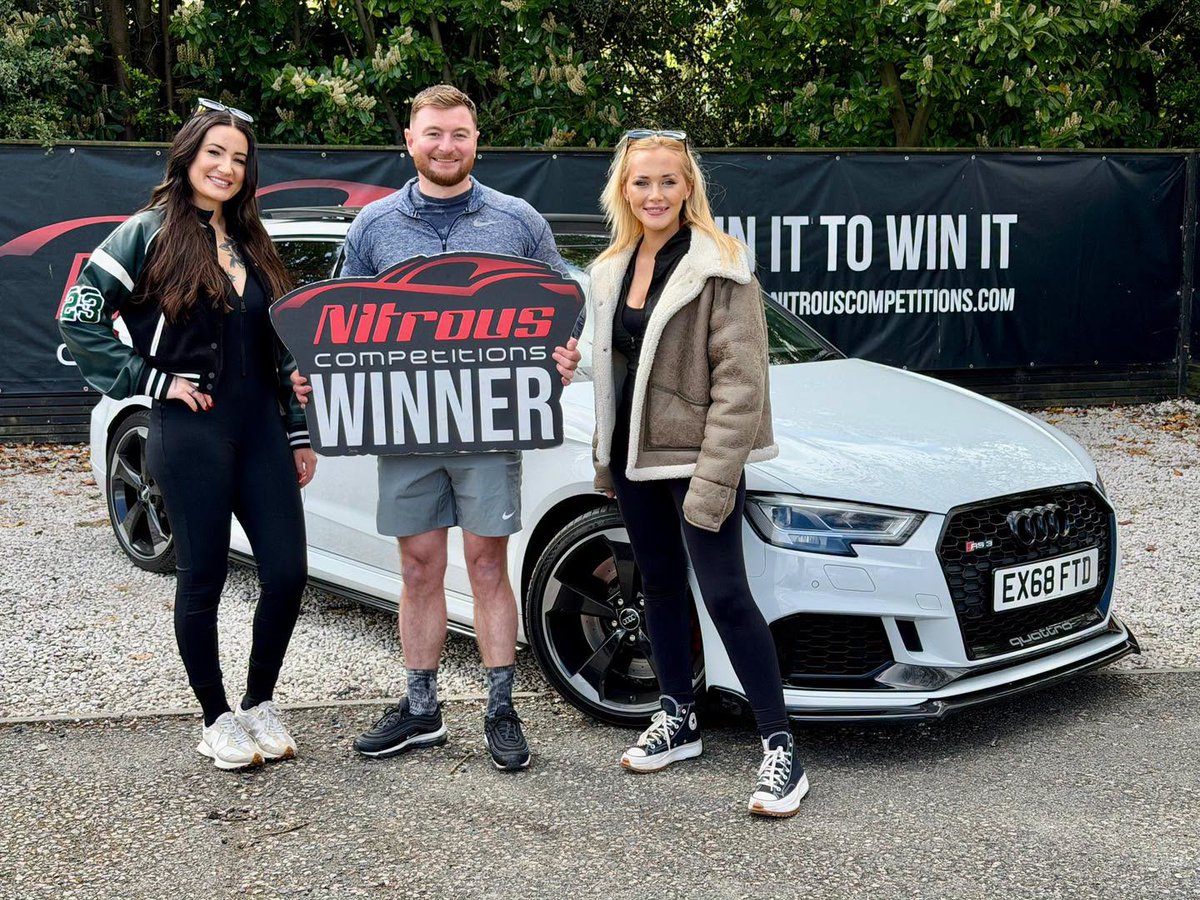 NITROUSCOMPS's tweet image. Congratulations to Jordan from Farnborough on his stunning INSTANT WIN of the Audi RS3 🤩

#winner #audi #competition