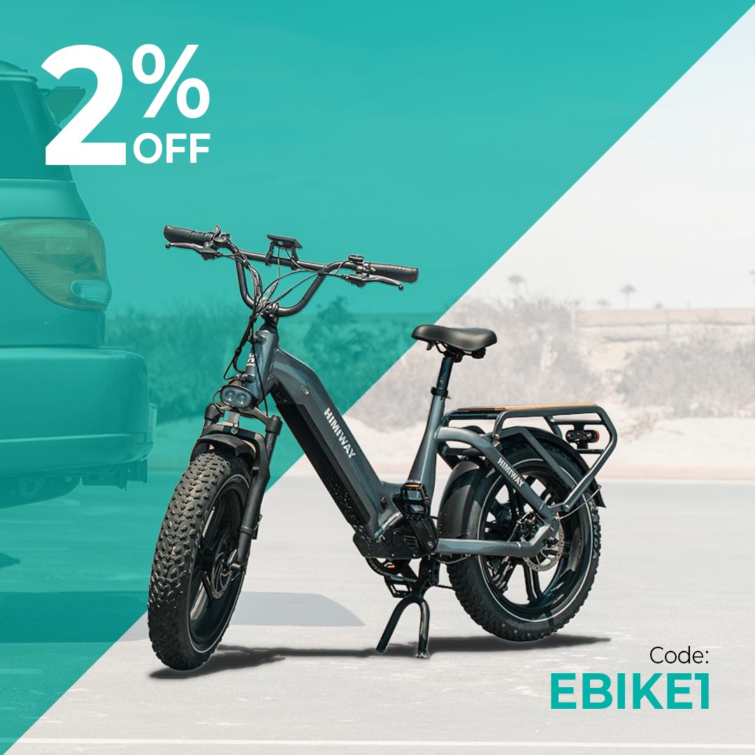 mobility_ready's tweet image. Spring adventure ready! Off-road electric bikes 1% OFF this weekend.
Explore beyond the pavement!

#Himiway #ElectricBike #CargoBike #EBikeLife #OffRoad #OutdoorAdventure #WeekendDeal #SaleAlert #RideElectric #ExploreMore