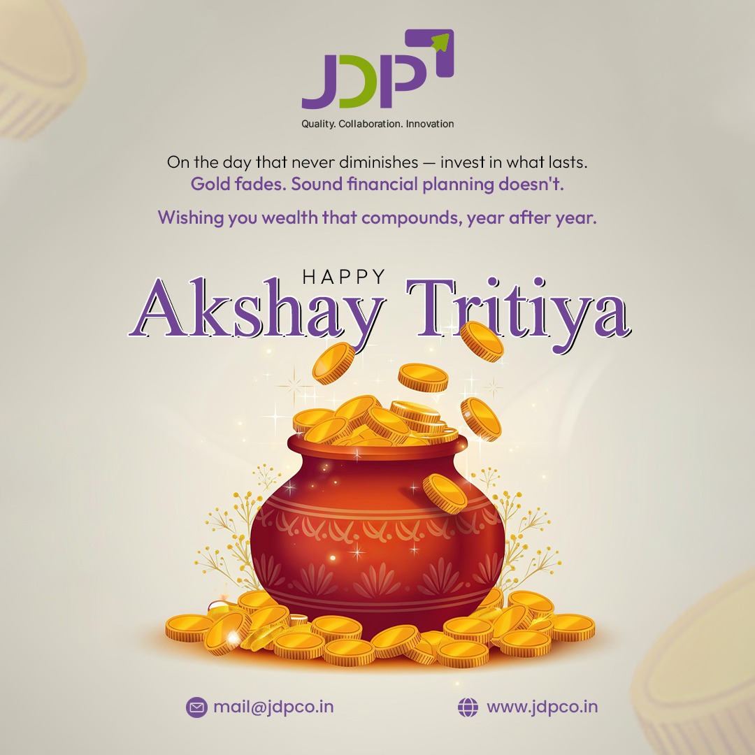 co_jdp's tweet photo. Akshay Tritiya is the auspicious beginning of new ventures, new investments, and new wealth. May this sacred day bring you abundance that never depletes — in your home, your health, and your finances.
From planning to prosperity — we're with you every step of the way.
#JDPandCo https://t.co/vMRFkNQUxQ
