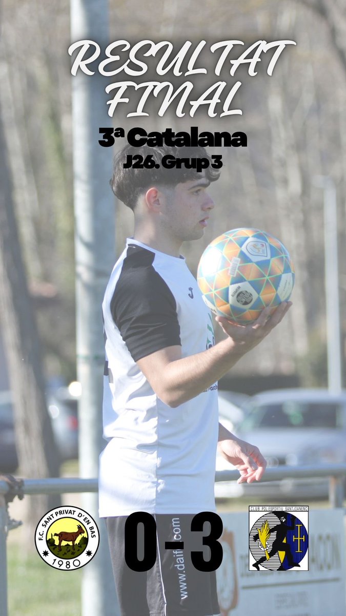 FCSantPrivatBas's tweet photo. 🥲 Derrota a casa davant del @CPSfutbol (0-3)

#3Cat3 #SantPri https://t.co/lrRd6ZktAi