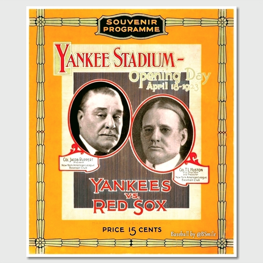 BSmile's tweet image. 103 Years Ago Today: Rare program from the Grand Opening of Yankee Stadium! (April 18, 1923) #MLB #Yankees #Baseball #History #RepBX