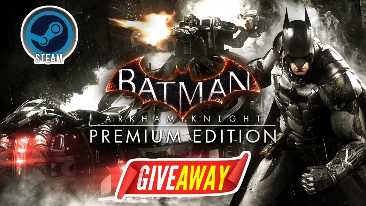 SteamGamesPC's tweet image. 🎁🦇"Batman: Arkham Knight Premium Edition"🦇 Steam Giveaway!🎁

Win a digital copy — on Steam!
To enter:

✅ Follow us &amp;amp; @PlayStationGN
♻️ Repost this
💬 Comment

📆Winner announced in 6 Hours⏰🗓
✔️Sponsored by @Kobra299
📧DM me to sponsor a giveaway like this!
#Giveaway